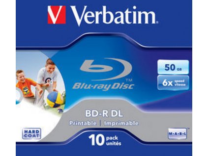 Médium Verbatim BD-R DL 50GB 6x WIDE PRINTABLE BOX 10pck/BAL