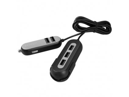Nabíječka Avacom CarHUB do auta, 5x USB výstup, černá