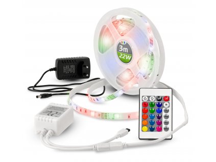 LED RGB pásek 3m + dálkové ovládání + napájecí zdroj 22W