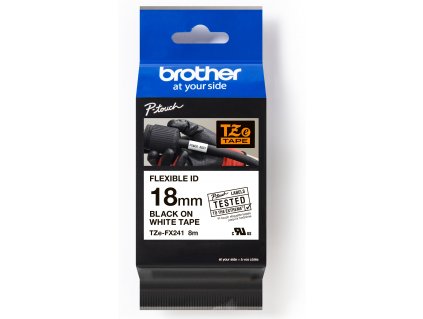 BROTHER Páska TZ-FX241 18mm bílá/černá