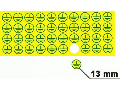 CUPRO Tabulka DT012K-znak uzem.kruh 13mm 40ks F