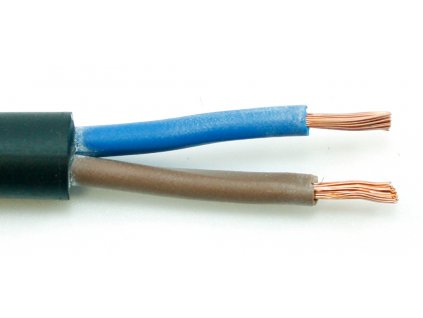 Kabel H05VV-F 2x0,75 černý (CYSY 2Dx0,75)