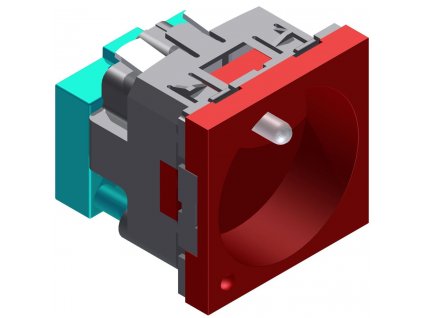 KIWA Zásuvka ZPO D LMO1 KIWA přepěťová rudá
