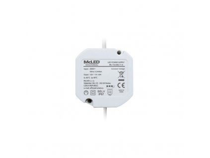 MCLED Napaječ LED DC12V/1A, pro LED pásky 12W, do elektroinstalační krabice, IP67