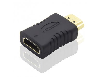 Redukce HDMI Female - HDMI Male krátká, zlacené konektory