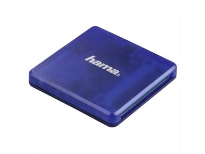 Čtečka karet Hama multi USB 2.0, SD/microSD/CF, modrá