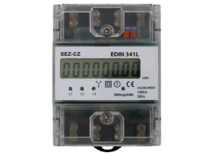 SEZ Elektroměr EDIN 341L 5-80A 3 fázový 1s LCD