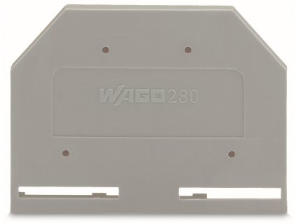 WAGO Víčko 280-301 řadové svorky (koncová bočnice a separátor) šedá