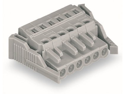 WAGO Konektor 231-104/037-000 1vodičový pružinový CAGE CLAMP® 2,5 mm², šedá