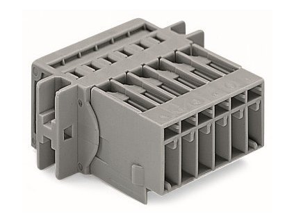 WAGO Konektor 769-602/002-000 1vodičový s pájecími piny CAGE CLAMP® 4 mm², šedá