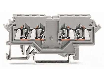 WAGO Svorka 280-626 dvojitá průchozí 2,5 mm² boční držáky značení, šedá