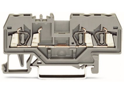 WAGO Svorka 280-681 3vodičová, průchozí , na DIN lištu 35 × 15 a 35 × 7,5, CAGE CLAMP®, 2,50 mm², šedá