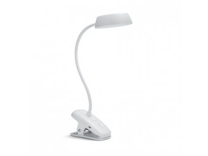 PHILIPS Svítidlo LED DONUTCLIP 3W 175lm 4000K stolní lampa s klipem a USB portem stmívatelná IP20 bílá