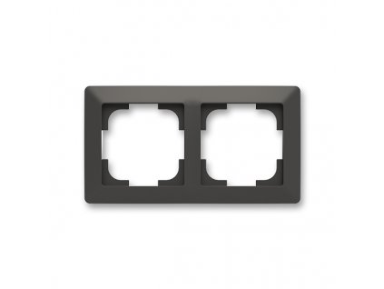 ABB ZONI Rámeček 3901T-A00020 137 dvojnásobný, pro vodorovnou i svislou montáž, matná černá / bílá