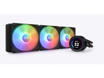 NZXT vodní chladič Kraken 360 ELITE RGB / 3x120mm RGB fan / 4-pin PWM / LCD disp. / 6 let