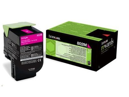 LEXMARK magenta toner 802M pro CX310/410/510 z programu Lexmark Return (1000 stran)