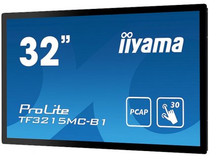 Dotykový monitor IIYAMA ProLite TF3215MC-B1AG, 31,5" kioskový LED, PCAP, USB, VGA/HDMI, matný, bez rámečku, černý