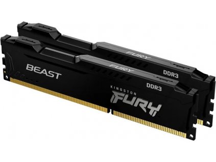 Paměť Kingston FURY Beast Black DDR3 8 GB (2x 4GB), 1866MHz, CL10