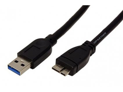 Kabel USB 3.0 SuperSpeed USB 3.0 A(M) - microUSB 3.0 A(M), 2m, černý