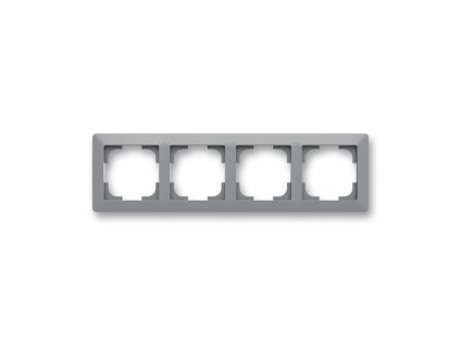 ABB ZONI Rámeček 3901T-A00040 141 čtyřnásobný, pro vodorovnou i svislou montáž, šedá / bílá