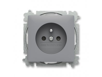 ABB ZONI Zásuvka 6619T-A06657 241 s clonkami, bezšroubové svorky, IP40, Zoni®, šedá