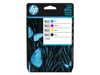 HP 6ZC70AE náplně č.963 CMYK (4pack = černá + CMY) (pro OfficeJet Pro 9010, 9013, 9020, 9023)