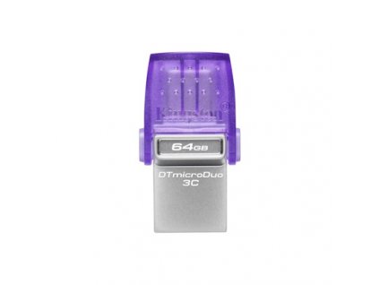 Kingston DataTraveler MicroDuo 3C/64GB/200MBps/USB 3.2/USB-A + USB-C/Fialová