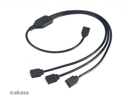 AKASA - RGB LED kabel-splitter adresovatelný 50 cm