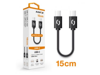 ALIGATOR Datový kabel POWER USB-C/USB-C 15cm, černý