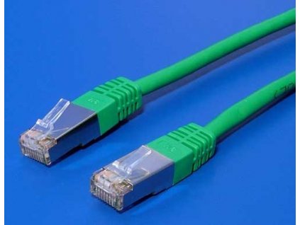 Patch kabel FTP cat 5e, 10m - zelený