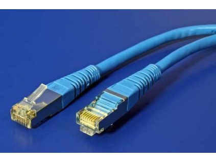 Patch kabel FTP cat 5e, 10m - modrý