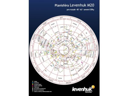 Příslušenství Levenhuk M20 Velká mapa hvězdné oblohy