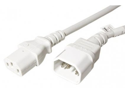 Kabel goobay síťový prodlužovací, IEC320 C14 - IEC320 C13 3m, bílý