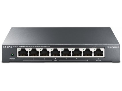 Switch TP-Link TL-RP108GE Easy Smart, 8x GLAN, 7x PoE-in reverzní, 1x PoE-out