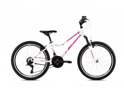 Horské jízdní kolo Capriolo DIAVOLO DX 400 FS 24"/18HT white-pink 13"