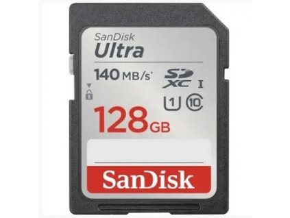 Paměťová karta Sandisk Ultra 128 GB SDXC 140 MB/s, Class 10, UHS-I