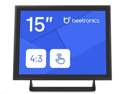 Dotykový monitor Beetronics 15TSV7M 15" LED-IPS, PCAP (10-Touch), USB, bez rámečku, šedý