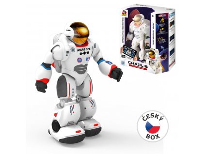 Robot Zigybot astronaut Charlie, s naučnou aplikací, 29,5 cm