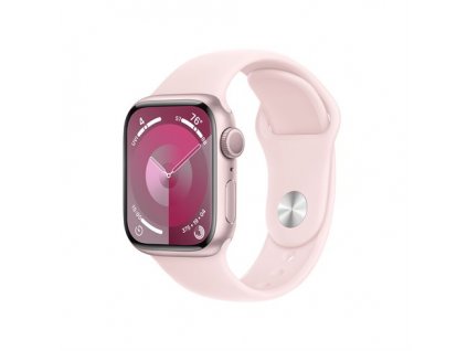 Apple Watch Series 9 GPS 41mm Pink Aluminium Case with Light Pink Sport Band - S/M