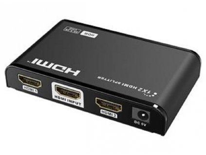 PremiumCord HDMI 2.0 splitter 1-2 porty, 4K x 2K/60Hz, FULL HD, 3D, černý