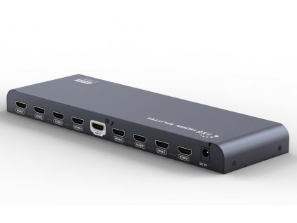 PremiumCord HDMI 2.0 splitter 1-8 porty, 4K x 2K/60Hz, FULL HD, 3D, černý