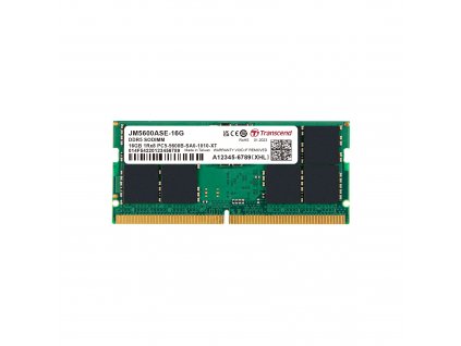 Transcend paměť 16GB JM DDR5 5600 SO-DIMM 1Rx8 2Gx8 CL46 1.1V