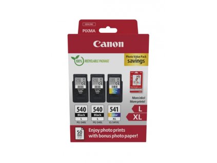 Canon cartridge PG-540Lx2/CL-541XL PVP/ 2x Black + 1 Color /2x21ml + 1x15ml