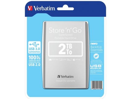 VERBATIM Store'n'Go 2TB Silver (53189)
