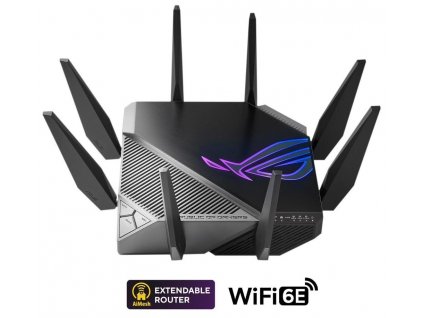 ASUS ROG Rapture GT-AX11000 (AXE11000) WiFi 6E Extendable Gaming Router, 2.5G port, Aimesh, 4G/5G Mobile Tethering