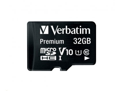 VERBATIM MicroSDHC karta 32GB Premium, U1 + SD adaptér