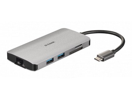 D-Link 8-in-1 USB-C Hub with HDMI/Ethernet/Card Reader/Power Delivery