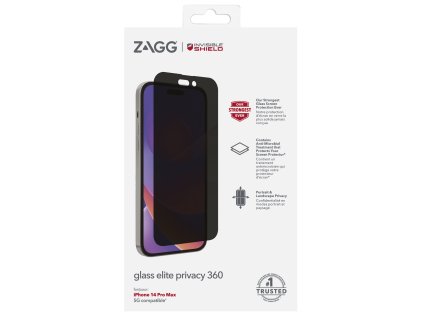 ZAGG Invisible Shield Elite Privacy 360 sklo iPhone 14 Pro Max