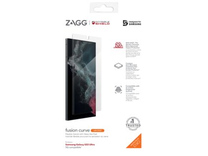 ZAGG Invisible Shield Fusion D3O Curve hybridní sklo SG S22 Ultra 5G