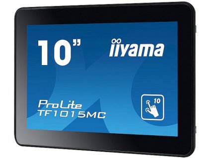 Dotykový monitor IIYAMA ProLite TF1015MC-B2, 10" kioskový VA LED, PCAP, 25ms, 450cd/m2, USB, VGA/HDMI/DP, černý